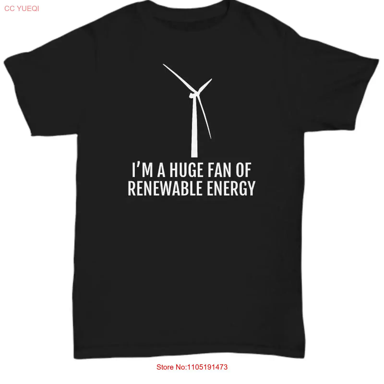 Renewable Energy Global - Maglietta Energia Eolica Cambiamento Cliativo Pulito
