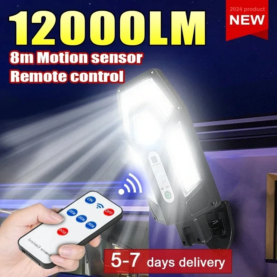 Solar Street Light Led - Potente lampada da parete solare 12000LM